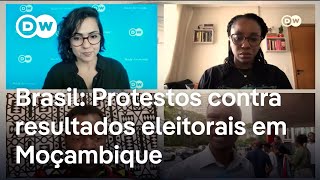 Brasil tem protestos contra resultados eleitorais em Moçambique [upl. by Mashe744]