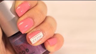 How to  DIY Getting the Perfect Straight Lines  Nails  Eva Chung [upl. by Leibarg]