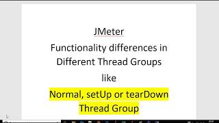 Performance Testing Exper Jmeter Different Thread Groups [upl. by Hernardo]