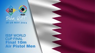 10m Air Pistol Men Final  2023 Doha QAT  ISSF World Cup Final [upl. by Atnahc]