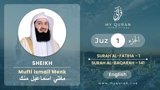 Juz 1  Juz A Day with English Translation Surah Fatiha and Baqarah  Mufti Menk [upl. by Nerag]