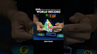 Official 2015 Pyraminx World Record rubikscubes shorts [upl. by Migeon903]