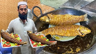 Whole FISH Fry Recipe  Street Food In Pakistan  Lahori Masala Fish Fry  Zaiqa Restaurant Peshawar [upl. by Boj]