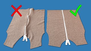 A sewing trick how to sew a zipper correctly without waves [upl. by Janelle]