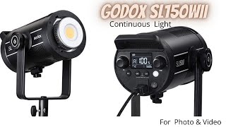 Godox sl150w ii cob led continuous light for video photo studio film music vid wedding fashion shoot [upl. by Nollat320]