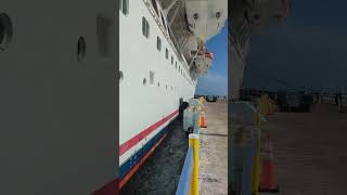 carnival magic Jamaica destroys dock this is shortly before bumper fails and falls off [upl. by Ulane]