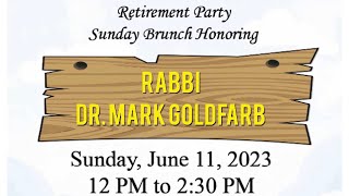 Rabbi Mark Goldfarbs farewell speech 6112023 [upl. by Enoj306]