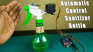 How to make an automatic hand sanitizer dispenser using Arduino and IR sensor [upl. by Leotie80]