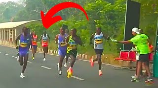 Joshua Cheptegei Delhi Half Marathon 2024 INSANE RACE [upl. by Esiahc]