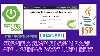 Create a Simple Login Form Application using Spring Boot amp JSP  Web App Development [upl. by Adnir]