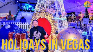 MUST SEE Las Vegas HOLIDAY Attractions Christmas on the Strip [upl. by Rona]