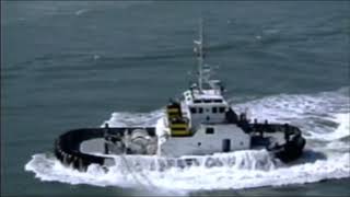 Tugboat Almost Capsizes  Indirect Towing Goes Wrong [upl. by Etnaik]