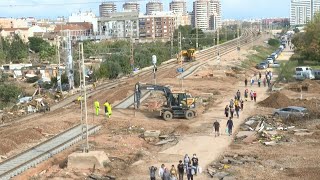 Debris removal work in Valencia continues after deadly floods  AFP [upl. by Rehteh595]