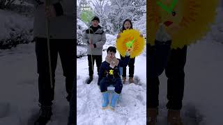 Funny Challenge Who Successfully Avoided The Snow  😂 Funnyfamily Partygames [upl. by Ajna]