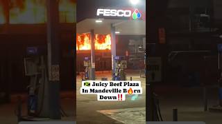 Jamaican gas station is on fire jamaicaplanet reaction its just jamaica [upl. by Biondo]