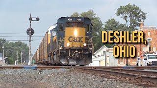 CSX Trains at Deshler Ohio [upl. by Aipotu]