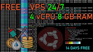 Cara Membuat VPS Mining Gratis 4 vCPU  8 GB RAM  247 [upl. by Anirtap]