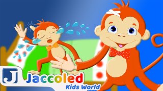 🐵 Five Little Monkeys song 🐵🍌  Jaccoled Kids World Nursery Rhymes and Kids Songs [upl. by Wylma]