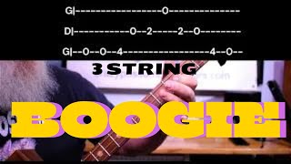 How to play a 3 string boogie on cigar box guitar [upl. by Neva759]