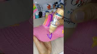 Procesos creativos Gorras pintadas 🧢🎨🖌️gorras pinturatextil pinturaentela youtubeshorts diy [upl. by Achilles]