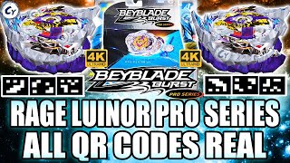 QR RAGE LUINOR PRO SERIES QR CODE  ALL LUINORS BEYBLADE BURST PRO SERIES ZANKYE COLLAB [upl. by Namra]