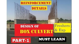 DESIGN OF BOX CULVERT  DETAILED EXPLANATION  step by step construction of BOX CULVERT [upl. by Adav]