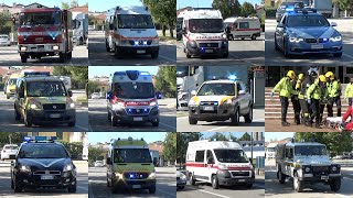 Simulazione MaxiEmergenza evacuazione scuola media di Spresiano TV SUEM 118 CRI VVF PL PdS PC [upl. by Musette]