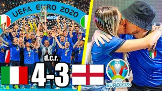 ITALIA vs INGHILTERRA 43  CAMPIONI D EUROPA EURO 2020 REAZIONE ai RIGORI [upl. by Kendrick]