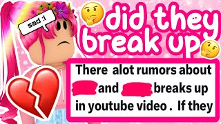 THESE YOUTUBERS BROKE UP THE TRUTH ROBLOX NEWSDRAMARANT [upl. by Gris359]