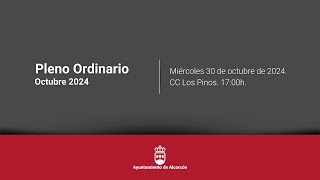 Pleno Ordinario Octubre 2024 [upl. by Ecnarret]