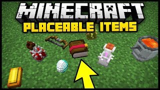 Minecraft PLACEABLE ITEMS MOD Mod Showcase [upl. by Nolyad]