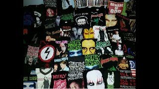 Entire Marilyn Manson Shirt Collection UPDATE 1994 2000 [upl. by Murvyn773]