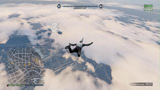 Grand Theft Auto V sky diving in bad sport lobby to kill deluxo [upl. by Sitnalta]