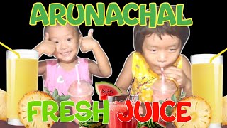 Arunachal Pradesh Fresh fruits juice  WATERMELON AND PINEAPPLE JUICE  Northeast Kids [upl. by Ellenad78]