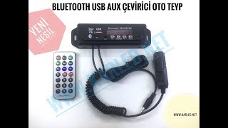 BLUETOOTH ARAÇ AUX USB DÖNÜŞTÜRÜCÜ OTO TEYP DİJİTAL GÖSTERGELİ MP3 USB SD KART ÇEVİRİCİ İNCELEME [upl. by Lybis]