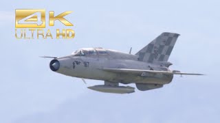 4K MIG21 UM Croatian Air Force flying Display Airpower 2022 AirShow Zeltweg LOXZ [upl. by Naihr759]