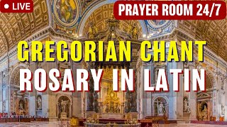 🔴 Gregorian Chant Rosary in Latin Prayer Room ✝︎ Sanctum Rosarium in Chant ✝︎ Latin Rosary [upl. by Gustavus321]