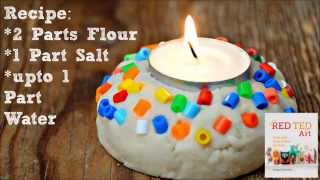 Salt Dough Recipe amp Easy Votive Project for Diwali or Christmas [upl. by Sirap]