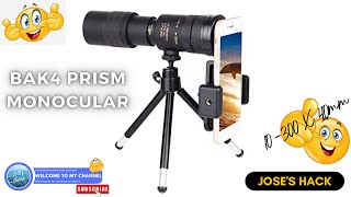 top best monocular  mobile zoom lens  10300x40mm telescope lens  BAK4 Prism with Holder amp Tripod [upl. by Enwahs873]