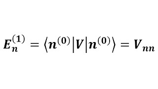 Intro To Time Independent NonDegenerate Perturbation Theory  Quantum Mechanics [upl. by Geibel23]