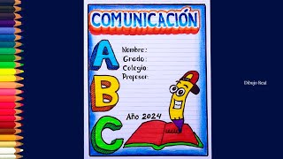 Caratulas para comunicación primaria fáciles [upl. by Latreese227]