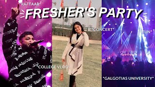 Freshers Party 2022 at Galgotias University ft raftaarmusic  VLOG [upl. by Enelyt57]