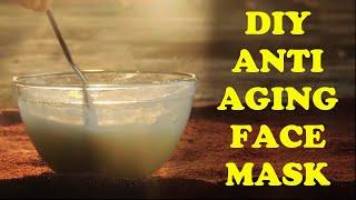 DIY ANTI AGING FACE MASK HOMEMADE  NATURAL FACE MASK FOR WRINKLES [upl. by Ajit]