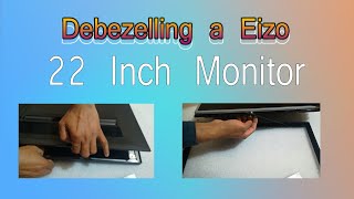 How To Remove a Monitor Bezel EIZO EV2216W Monitor Bezel Changeeizo bezel [upl. by Anigroeg]