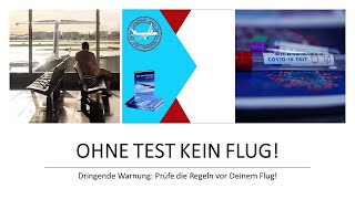 kein Flug ohne negativen PCR Test [upl. by Marcel]