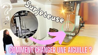 Comment changer une aiguille cassée  surjeteuse [upl. by Nlocnil373]