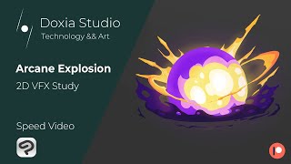 2D VFX Arcane Explosion Concept on Clip Studio Paint [upl. by Lorrin]