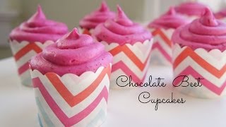 How to Make Chocolate Beet Cupcakes  Valentines Day recipe [upl. by Azilem]