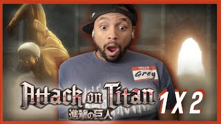 Attack on Titan Reaction 1x2  That Day The Fall of Shiganshina [upl. by Flanigan]