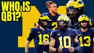 Michigan Has 5 Quarterbacks Taking First Team Reps  Who Is QB1 [upl. by Nedarb239]